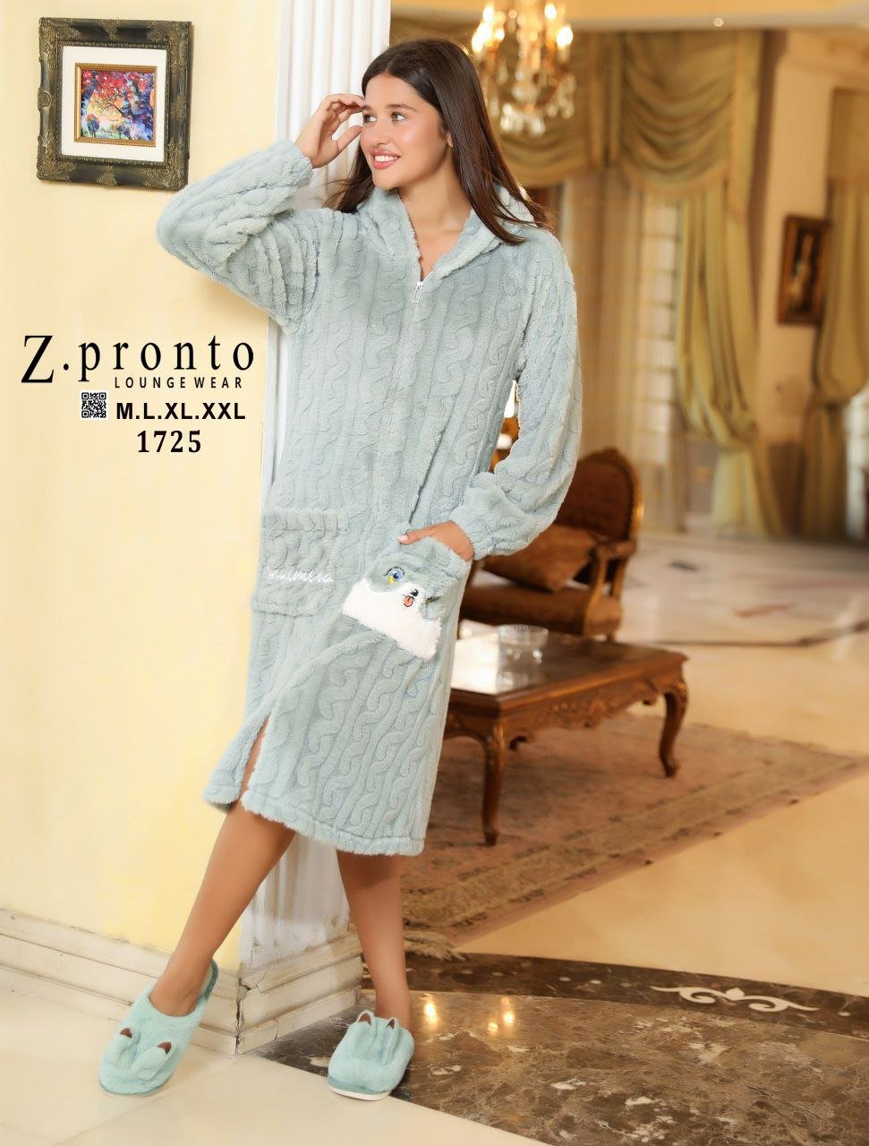 0489a312-9953-4a58-979d-ca0aca8072f2 Winter women’s Robe - الصورة 1