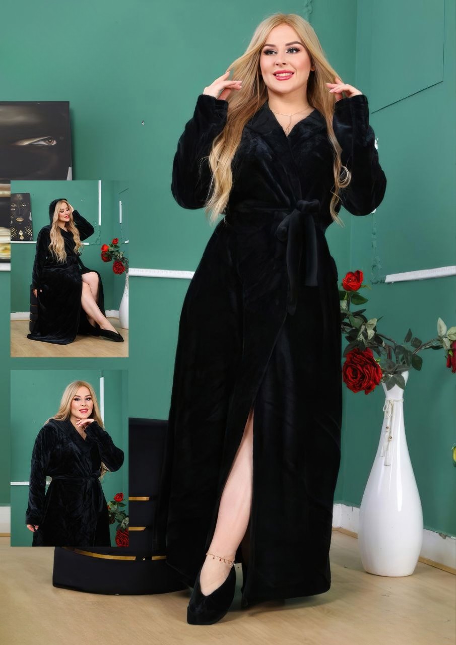 a1cf5ebd-435a-4b43-a7ba-2cdd695fcc4f Long women’s robe - الصورة 1